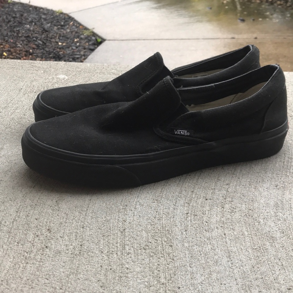 Vans: black slip on